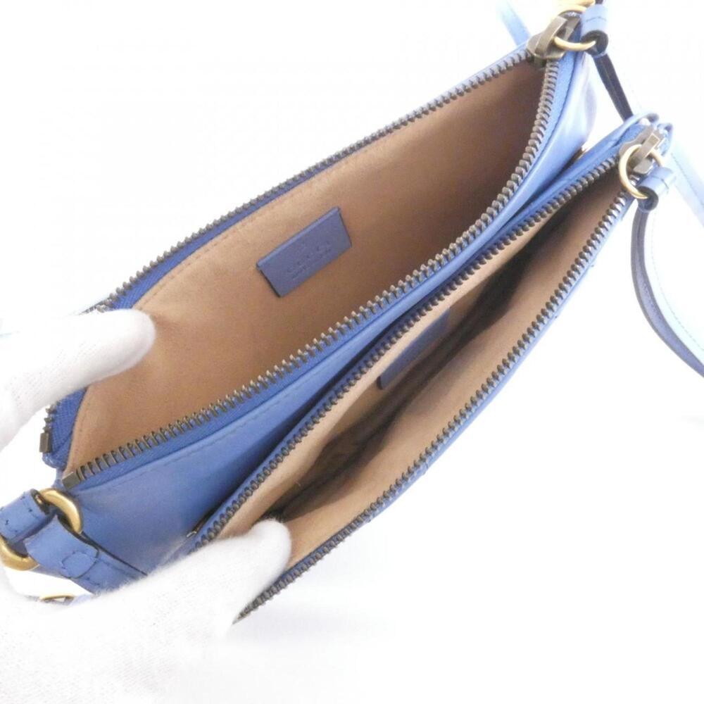 GUCCI Authentic Blue GG Marmont Shoulder Bag - Picture 9 of 9